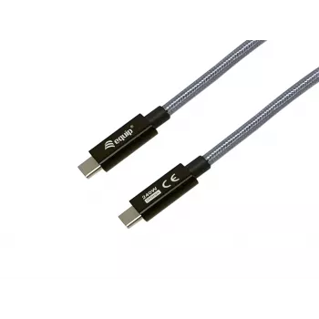 USB-C naar USB-C kabel EQUIP 3,0 m — USB 3.2 Gen 2x2, 20 Gbit/s, PD 240 W, 4K@60 Hz, zwart