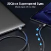 USB-C naar USB-C kabel EQUIP 3,0 m — USB 3.2 Gen 2x2, 20 Gbit/s, PD 240 W, 4K@60 Hz, zwart