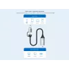 USB naar HDMI adapter EQUIP 133498 (USB-C en USB-A stekker naar HDMI, 1080p, aluminium behuizing, grijs)