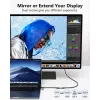 USB naar HDMI adapter EQUIP 133498 (USB-C en USB-A stekker naar HDMI, 1080p, aluminium behuizing, grijs)