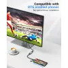 USB naar HDMI adapter EQUIP 133498 (USB-C en USB-A stekker naar HDMI, 1080p, aluminium behuizing, grijs)