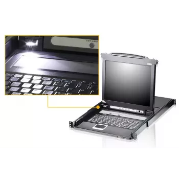 ATEN CL5708N rackconsole 48,3 cm (19 inch) zwart 1HE