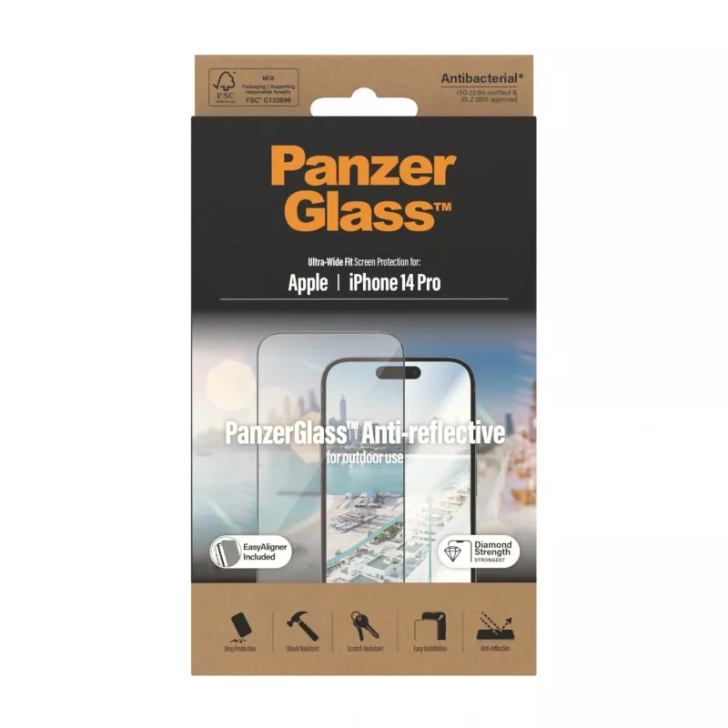 PanzerGlass® Anti-Reflective displayscherm iPhone 14 Pro | Ultra-Wide Fit met EasyAligner