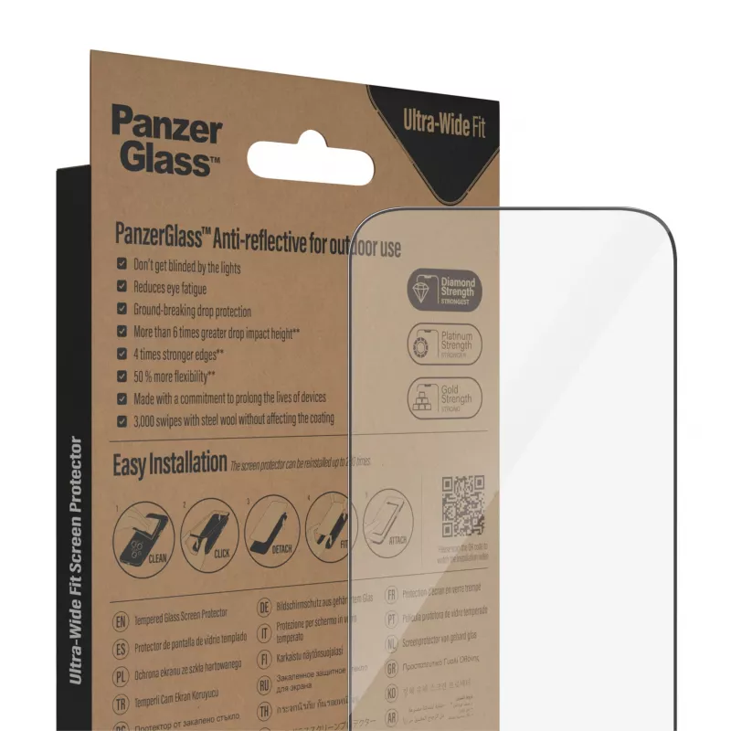 PanzerGlass® Anti-Reflective displayscherm iPhone 14 Pro | Ultra-Wide Fit met EasyAligner