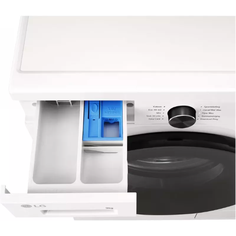 Frontlader wasmachine LG F4X1009NWB — 9 kg, 1310 t/min, klasse A, wit