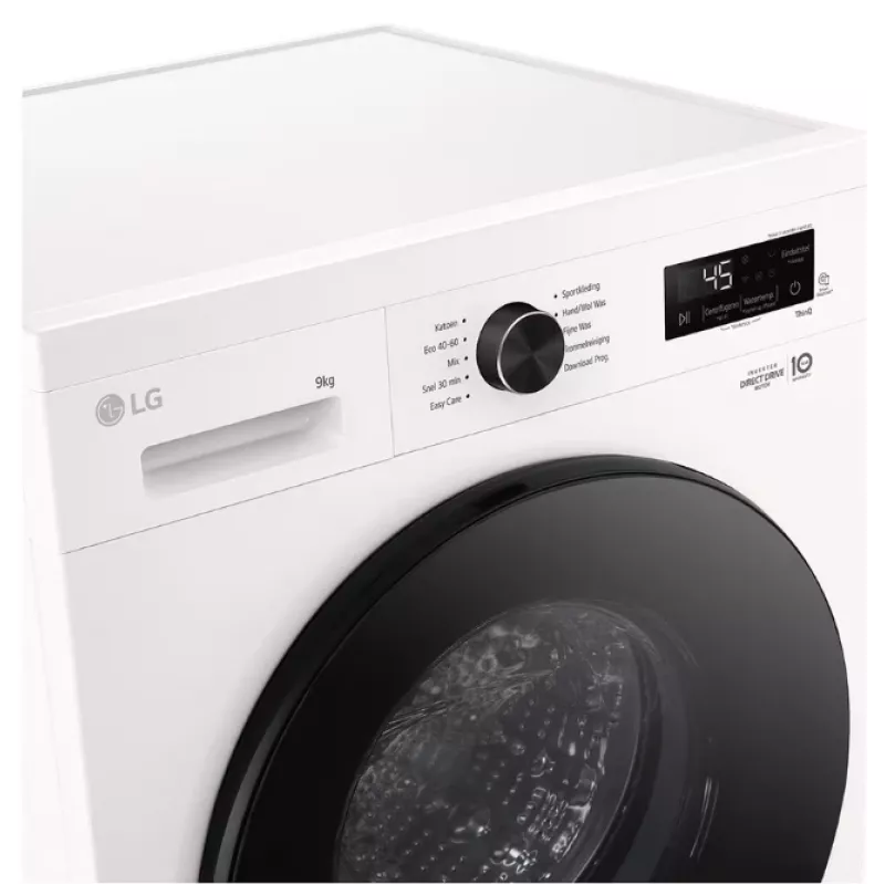 Frontlader wasmachine LG F4X1009NWB — 9 kg, 1310 t/min, klasse A, wit
