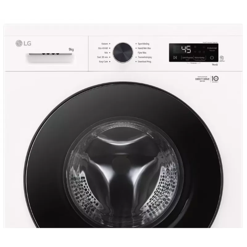 Frontlader wasmachine LG F4X1009NWB — 9 kg, 1310 t/min, klasse A, wit