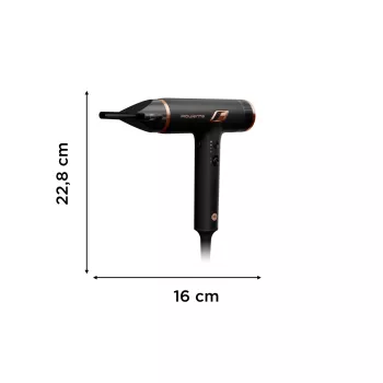Haardroger ROWENTA HY8310, 1700 W, ionisch, 3 warmtestanden, 3 snelheden, koudstand — zwart