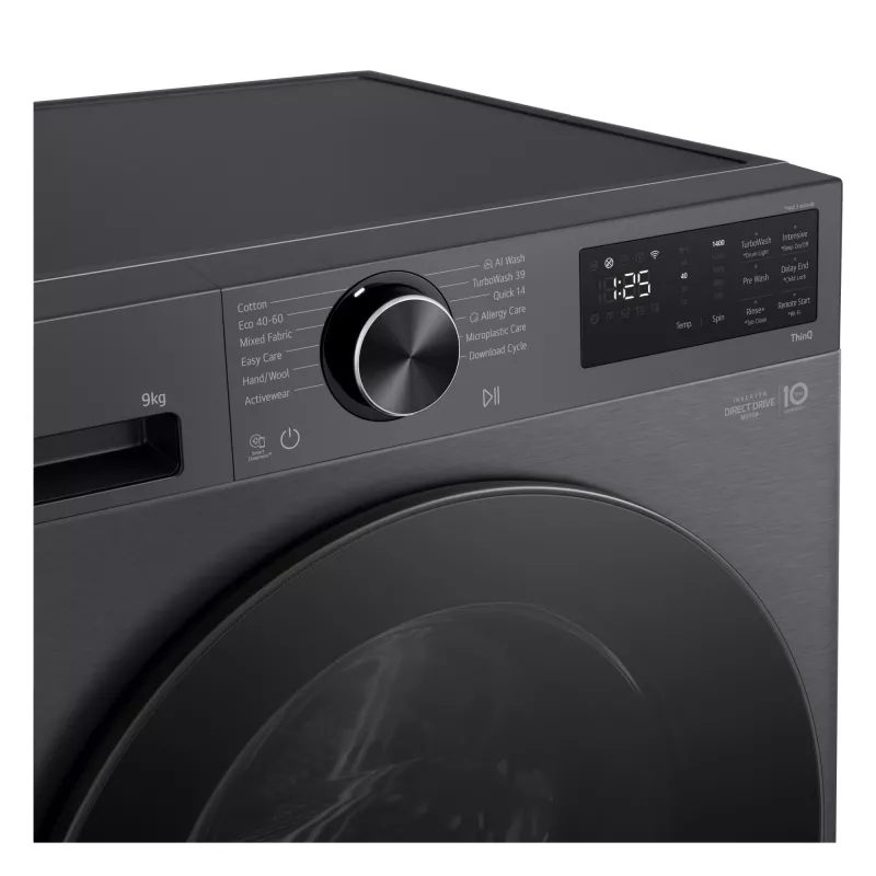 LG F2X50S9TBB wasmachine frontlader 9 kg 1170 t/min zwart
