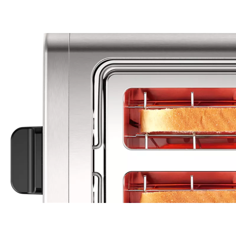 Bosch TAT4P420 toaster 2 sneetjes 970 W zwart, roestvrijstaal