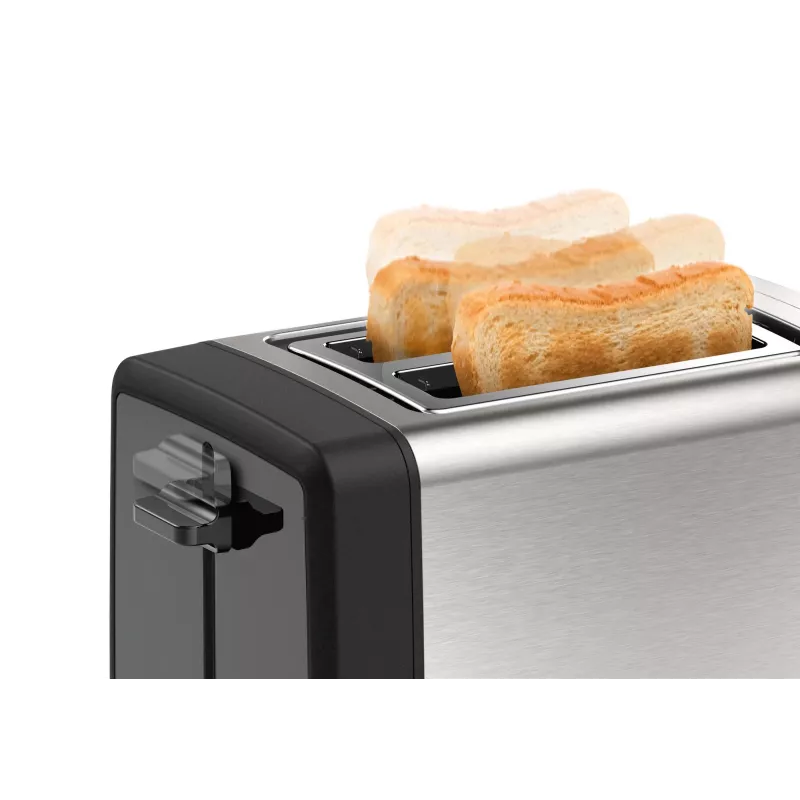 Bosch TAT4P420 toaster 2 sneetjes 970 W zwart, roestvrijstaal