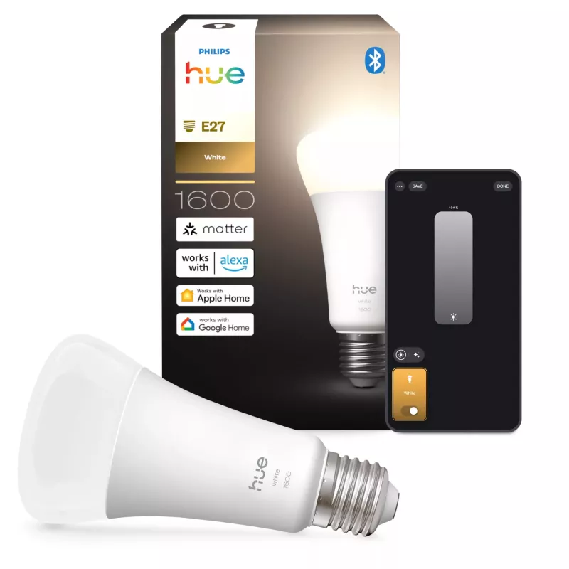 Slimme lamp Philips Hue White A60 E27 1600 lumen Bluetooth Zigbee