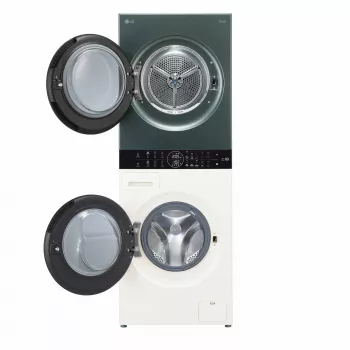 Was-droogcombinatie LG WT1210EGF vrijstaand frontlader, 22 kg, 1400 t/min, groen/wit