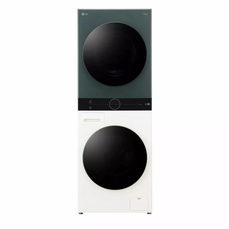 Was-droogcombinatie LG WT1210EGF vrijstaand frontlader, 22 kg, 1400 t/min, groen/wit