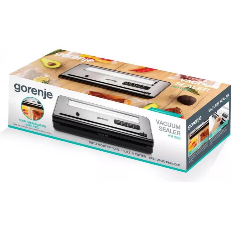 Gorenje VS110BE vacuümapparaat 750 mbar roestvrij staal