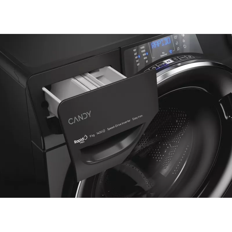 Candy RapidÓ PRO RP 496BWMBCB/1-S wasmachine frontlader 9 kg 1400 t/min zwart