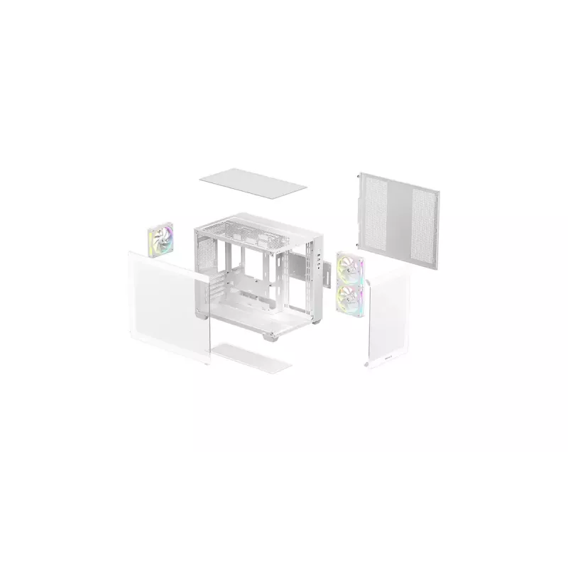 Pc-behuizing DeepCool CG330 3F wit — mid-tower ATX-chassis, wit