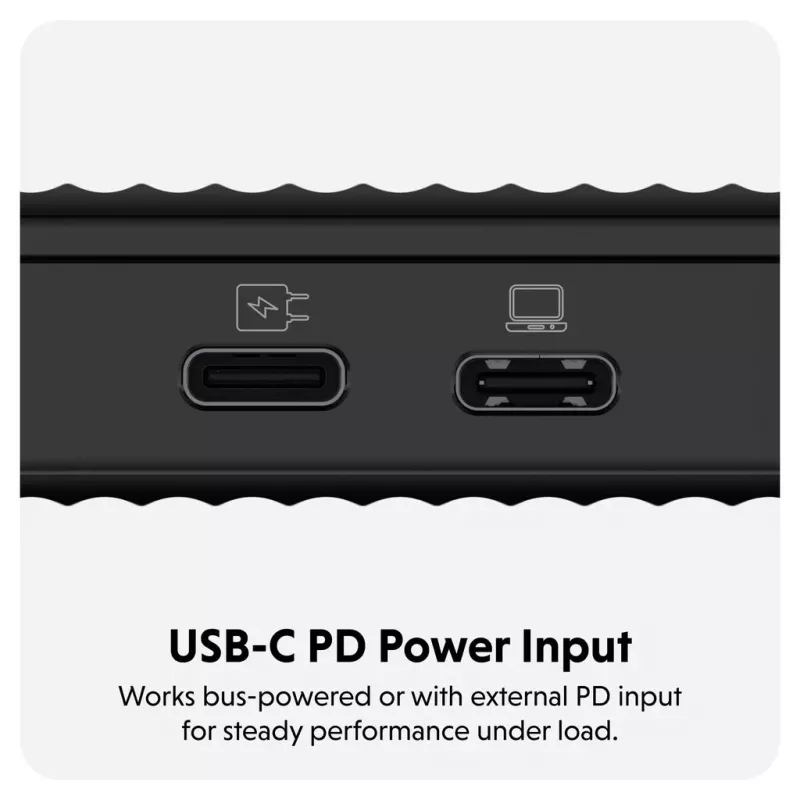 SSD-behuizing Hyper HD2500GL voor M.2 PCIe SSD (USB4 Gen4, USB-C) zwart
