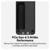 SSD-behuizing Hyper HD2500GL voor M.2 PCIe SSD (USB4 Gen4, USB-C) zwart