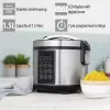 Multicooker Tristar RK-6132 — 1,5 L, 500 W, 7 automatische programma's, LCD, RVS/zwart