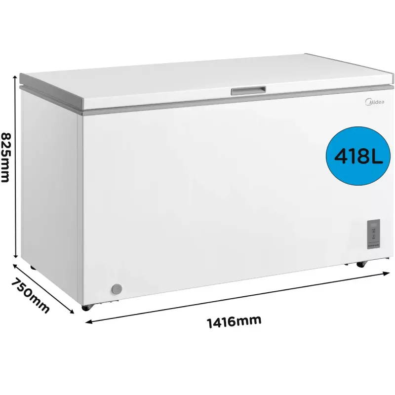 Vriezer Midea MDRC564FZE01 — vrijstaand, 418 l netto inhoud, wit