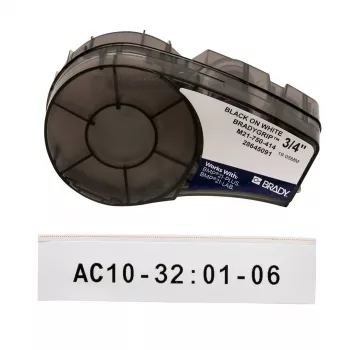 Zelfklevend eindloos printeretiket Brady M21-750-414 — 1,9 cm hoogte, zwart op wit