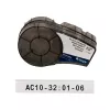 Zelfklevend eindloos labelprinteretiket Brady M21-500-414 — zwart op wit, 1,3 cm hoogte, 3,05 m lengte