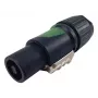 4-polige speakON kabelstekker EQUIP 4-polig bus, zwart, 22,5×22,5 mm, 30 g