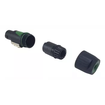 4-polige speakON kabelstekker EQUIP 4-polig bus, zwart, 22,5×22,5 mm, 30 g