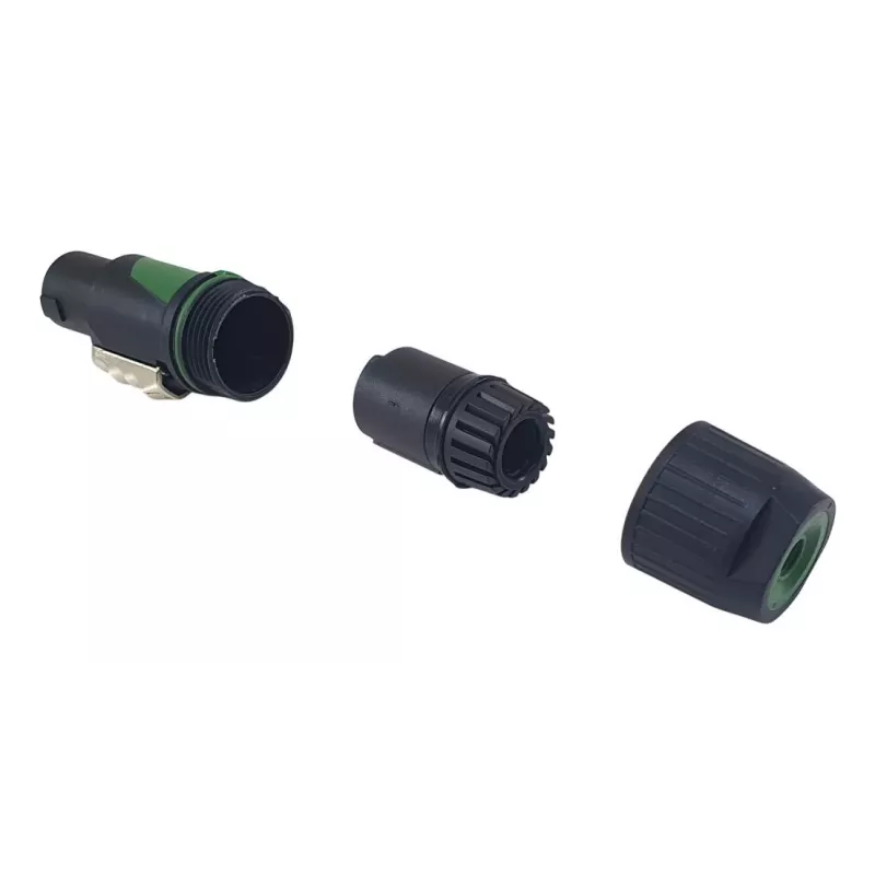 4-polige speakON kabelstekker EQUIP 4-polig bus, zwart, 22,5×22,5 mm, 30 g