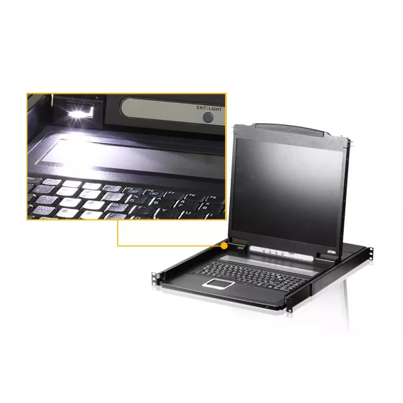 ATEN CL1000N rackconsole 48,3 cm (19 inch) zwart 1HE