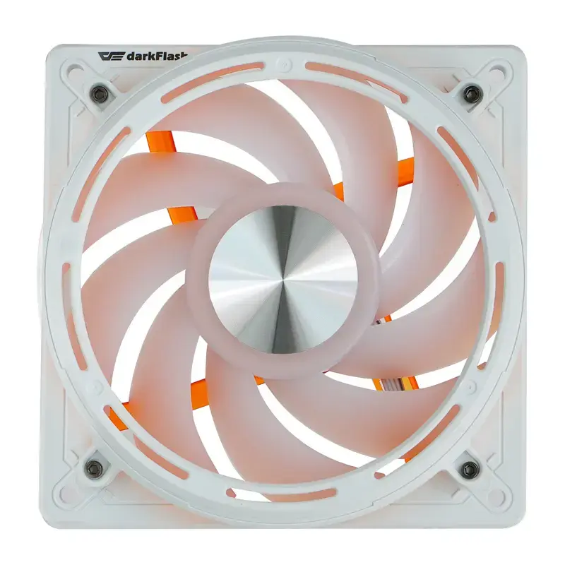Behuizingsventilator Darkflash DE8 (wit) — enkele ventilator/behuizingskoeling