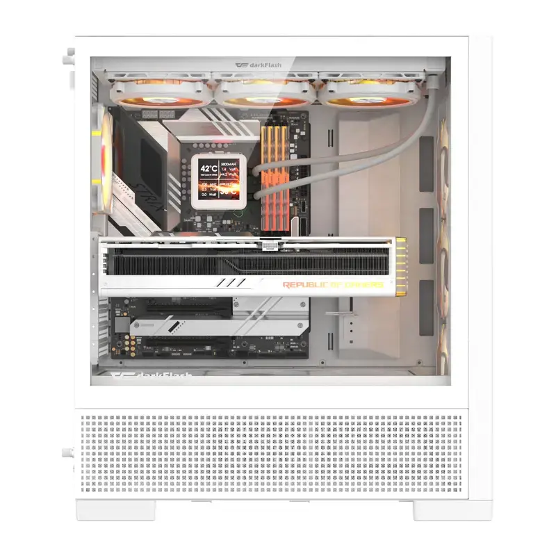 Computerbehuizing Darkflash AIRNOVA (wit) met 3 voorgeïnstalleerde ventilatoren