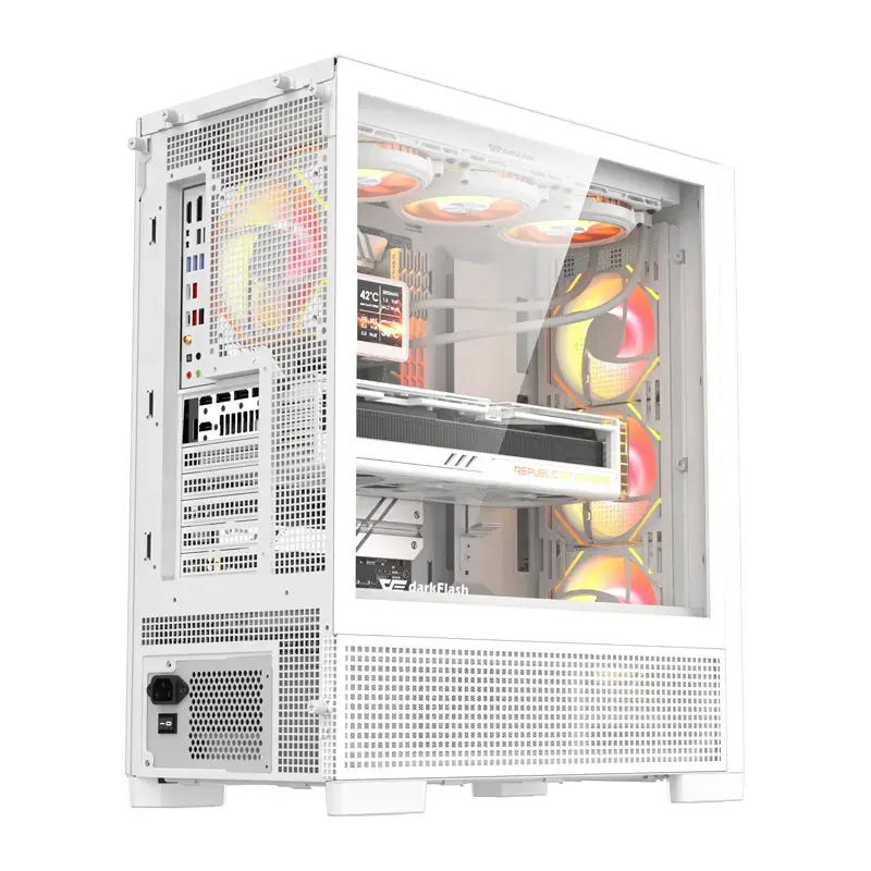 Computerbehuizing Darkflash AIRNOVA (wit) met 3 voorgeïnstalleerde ventilatoren