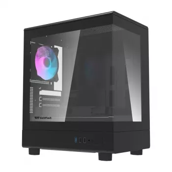 Computerbehuizing DarkFlash DB330M zwart v2 met drie voorgeïnstalleerde ventilatoren
