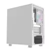 Darkflash computerbehuizing DB330M wit v2 met drie voorgeïnstalleerde ventilatoren, micro-ATX/mATX-ondersteuning