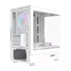 Darkflash computerbehuizing DB330M wit v2 met drie voorgeïnstalleerde ventilatoren, micro-ATX/mATX-ondersteuning