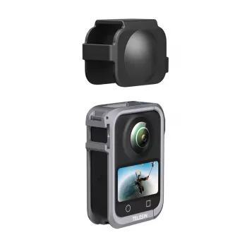 Metalen beschermkooi Telesin voor DJI Osmo 360 – licht metalen frame, bevestigingspunten
