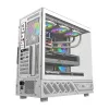 Computerkast DarkFlash DS950V met geïntegreerd display, wit, inclusief 6 ventilatoren