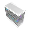 Computerkast DarkFlash DS950V met geïntegreerd display, wit, inclusief 6 ventilatoren