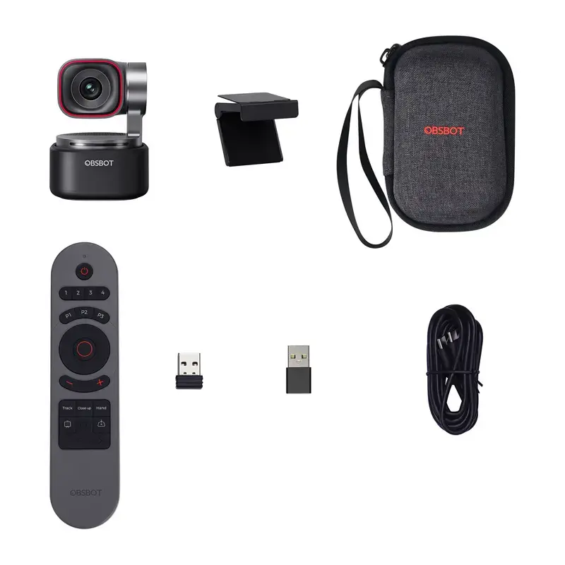 OBSBOT Tiny 3 Remote Combo — compacte AI-webcam met afstandsbediening