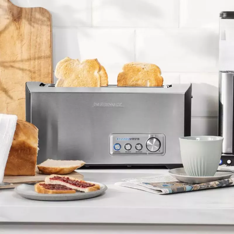 Broodrooster Gastroback Design Pro 4S 2 sneetjes 1500 W zwart roestvrij staal