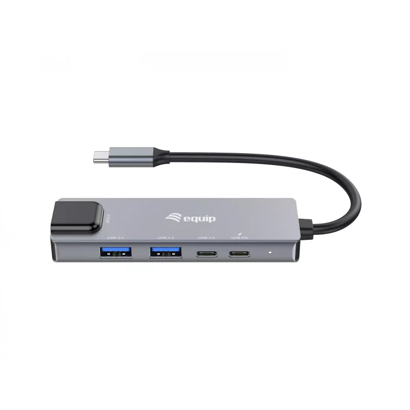 Equip 5-in-1 multifunctionele adapter, 2,5GbE, USB-A x 2, USB-C x 1, USB-C, 100W USB PD