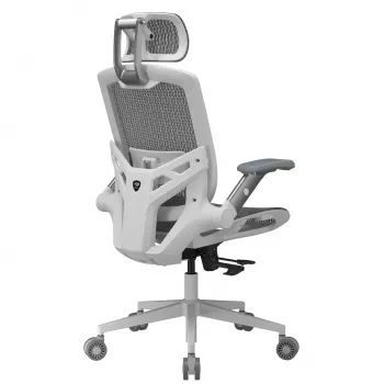 Universele gamingstoel Cougar CGR-SPO-WHW — witte zitting en rugleuning, max. belasting 120 kg, hoogte 1170–1310 mm, breedte 680 mm