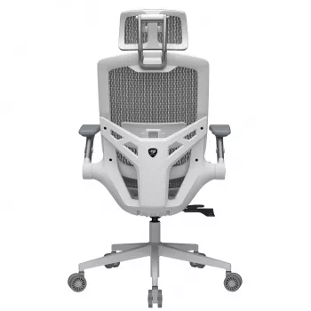 Universele gamingstoel Cougar CGR-SPO-WHW — witte zitting en rugleuning, max. belasting 120 kg, hoogte 1170–1310 mm, breedte 680 mm