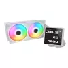 All-in-one CPU-vloeistofkoeler Cougar Poseidon Vistek Pro 240, ARGB, 120-mm-ventilator, wit