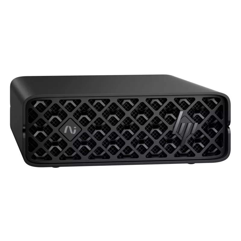 HP ZGX Nano G1n AI GB10 128 GB LPDDR5x-SDRAM 4 TB SSD Linux mini-pc workstation AI-workstation, AI-pc zwart