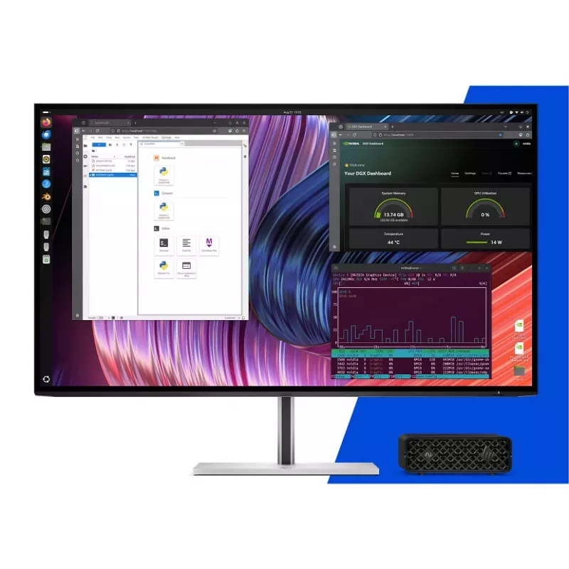 HP ZGX Nano G1n AI GB10 128 GB LPDDR5x-SDRAM 4 TB SSD Linux mini-pc workstation AI-workstation, AI-pc zwart
