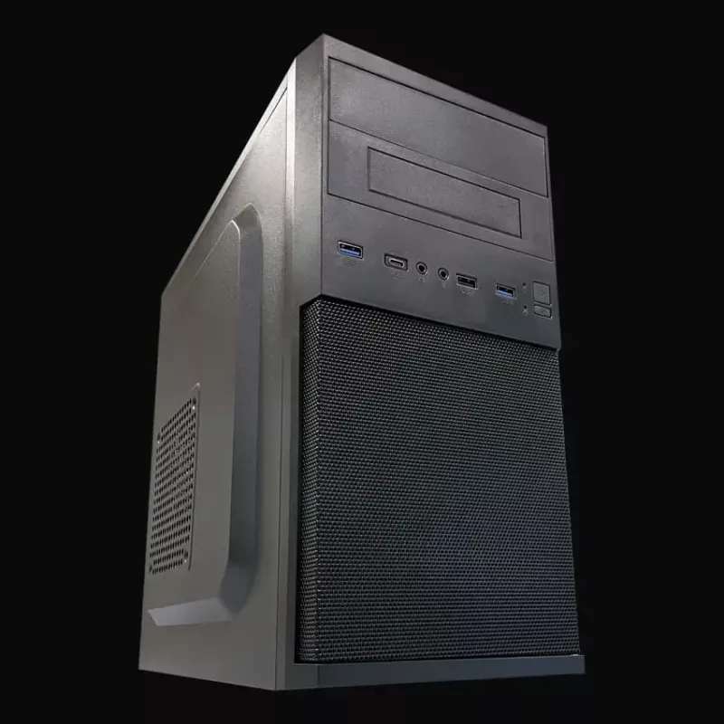PC micro-tower behuizing LC-Power 2004MB-V3, Micro-ATX/Mini-ITX, zwart, voeding boven, ondersteunt 2×3,5 inch + 2×2,5 inch, USB 3.2 Gen1