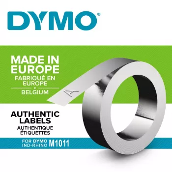 DYMO Rhino aluminium embosslabels | 12 mm x 3,65 m | zelfklevend | compatibel met de Rhino M1011 embosser | weerbestendig | ideaal voor klussen & bouw | gemaakt in Europa